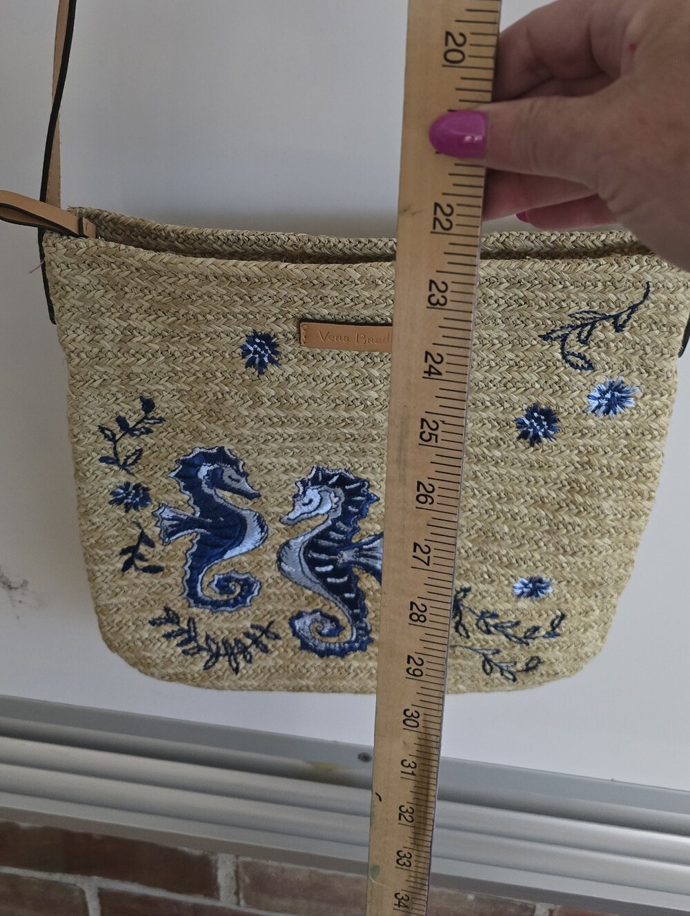 Vera Bradley Natural Sea Life Straw Crossbody Purse*  Retired * Mint Condition